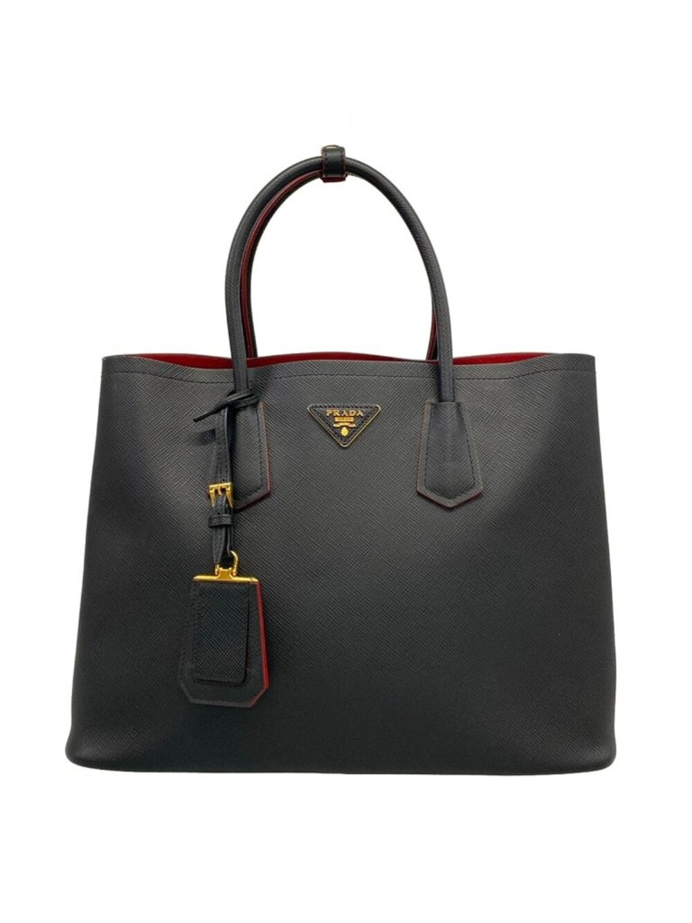 Prada Tote Bag Black Leather